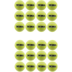 Petsport Yellow Tennis Ball Dog Toys | 24 حزمة متوسطة (2.5 ") الحيوانات الأليفة آمنة القوة الصناعية غير سامة شعر وكرات المطاط