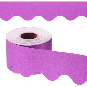 Patikil Glitter Bulitin Border Border ، 65.6 قدم ملصق الطباشير الفلكية زخرفة القنص محاكمة الحدود الحدود على الجدار لخزانة مكتب الفصول الدراسية ، الوردي