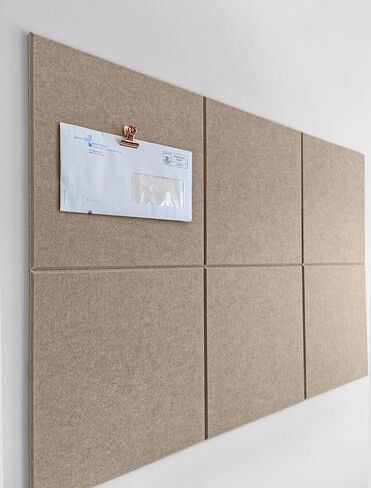 Cork Board Alternative - 11.8x11.8x0.35 بوصة 6 حزمة بلاط الجدران مع علامات تبويب لاصق قابلة للإزالة آمنة ، لوحة نشرة للمكتب للجدران - حكيم in Saudi Arabia