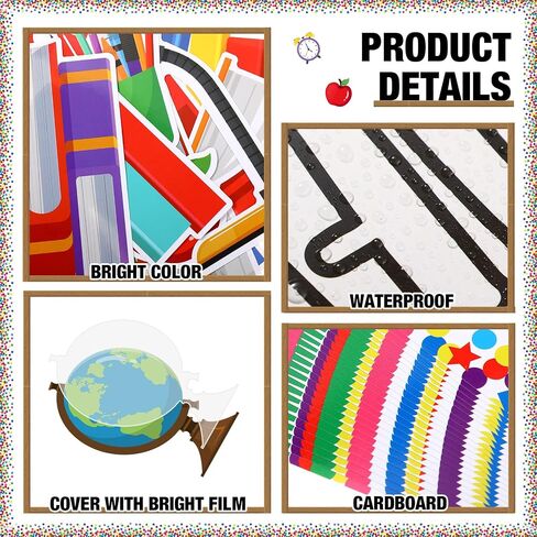 Supervitae 48 Pcs Spring Bulletin Board Decor Bookshelf Potted Plant Bulletin Board Set Colorful Motivational Cutouts Positive Saying Accents Signs for Back to School Supplies Wall Chalkboard Decor in Saudi Arabia