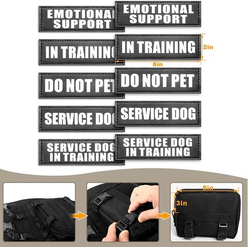 WINSEE Tactical Dog Harness with Dog Leash, Service Working MOLLE Vest with 10 Pet Patches for Medium Dog, No Pull Military Harness and Backpack for Training Hunting Walking in Saudi Arabia