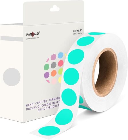 PARLAIM 1000 Pack 0.5 inch Diameter Round Dot Stickers, Silver Color-Code Circle Labels in Kuwait