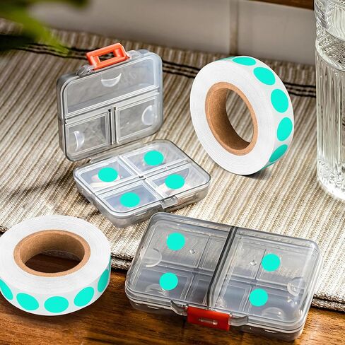 PARLAIM 1000 Pack 0.5 inch Diameter Round Dot Stickers, Silver Color-Code Circle Labels in Kuwait