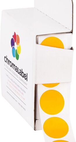 ملصقات Chromalabel ، 1000 ملصقات مستديرة حمراء 3/4 بوصة مع مربع موزع ، ملصقات DAMTAIVE DOT ، مثالية للمكاتب والمنظمة المنزلية in Kuwait