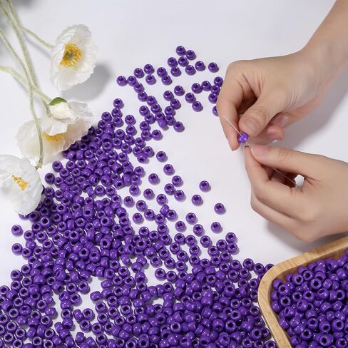 حبات الأرجواني المهر 1000pcs 9 ملم حبات المهر السائبة حبات أرجوانية لأساور الصداقة Kandi حبات الشعر لتجفد الخرز للحرف اليدوية in Kuwait