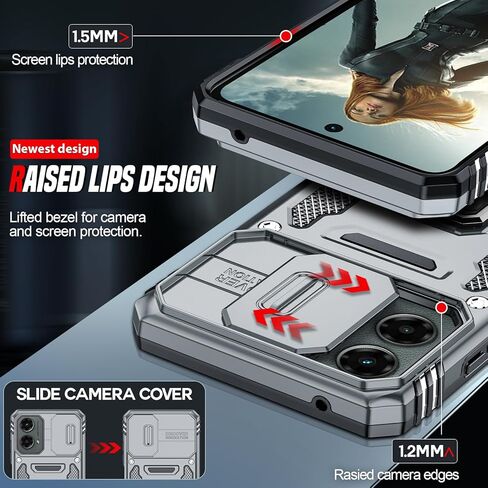 LeYi for Moto G-5G-2024 Case: [NOT FIT G 5G 2023/2022] Motorola G 5G 2024 Case with Magnetic Stand & Slide Camera Cover, Heavy Duty Protective Funda para G 5G 2024, Navy Blue in Kuwait