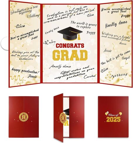 Tifeson 2025 Graduation Party Decorations - Blue Class of 2025 Guest Book Alternative Congrats Grad Signature Certificate Board for Graduation Gift Party Supplies in Saudi Arabia