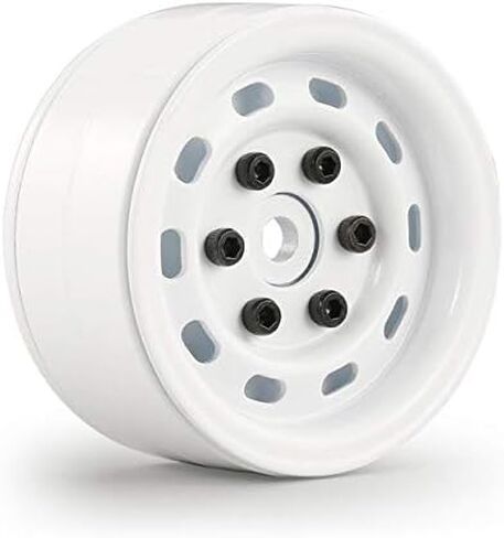 4PCS 1.9 inch RC Metal Wheels Rim for 1/10 RC Rock Crawler Car SCX10 D90 CC01(White) in Saudi Arabia
