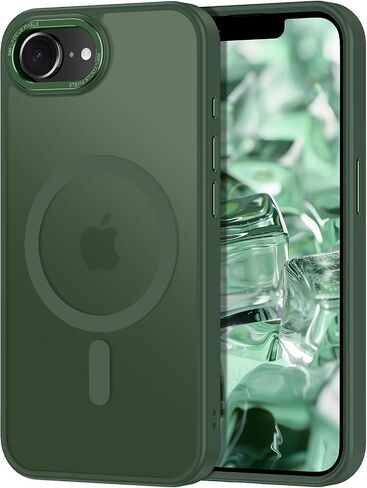 حافظة مغناطيسية لهاتف iPhone 16 Pro مقاس 6.3 بوصات (2024)، [حماية من السقوط من الدرجة العسكرية] [متوافقة مع MagSafe] غطاء هاتف نحيف شفاف غير لامع مضاد للانزلاق للنساء والفتيات والرجال، أسود in Saudi Arabia