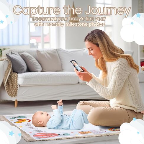 reperkid Baby Milestone Swaddle Blanket Muslin Cotton – Monthly 1-12 Age Growth Keepsake Tracker –2 Frames Included – 47 x 47 Inch' Swaddle Wrap, Baby Essentials, Registry & Gift. in Saudi Arabia