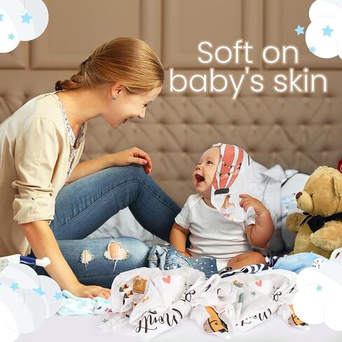reperkid Baby Milestone Swaddle Blanket Muslin Cotton – Monthly 1-12 Age Growth Keepsake Tracker –2 Frames Included – 47 x 47 Inch' Swaddle Wrap, Baby Essentials, Registry & Gift. in Saudi Arabia