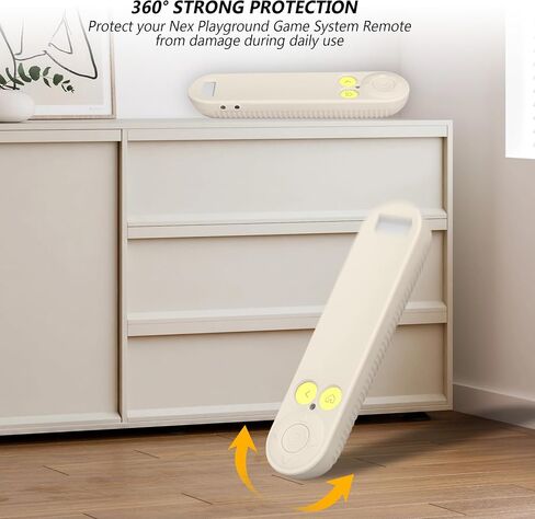 Silicone Remote Case Cover for Nex Playground Game System Remote, Anti Slip Shockproof Remote Protective Sleeve Compatible with Nex Playground Remote, Remote Case with Lanyard, White in Saudi Arabia