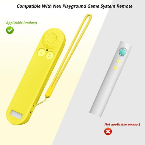 Silicone Remote Case Cover for Nex Playground Game System Remote, Anti Slip Shockproof Remote Protective Sleeve Compatible with Nex Playground Remote, Remote Case with Lanyard, White in Saudi Arabia
