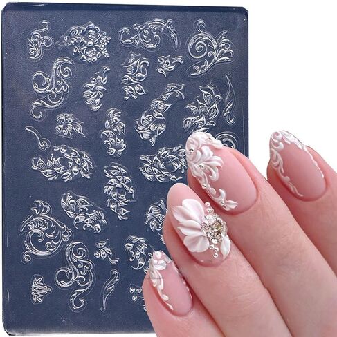 3D Nail Art Mold with Variety of Patterns Template Mold Epoxy Resin Mold DIY Crafts Party Home Decor in Saudi Arabia
