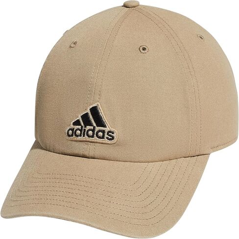 adidas Men's Ultimate Hat Relaxed Crown Adjustable Fit Strapback Cotton Baseball Cap, Black/White in Saudi Arabia