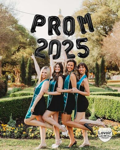 Prom 2025 Balloons Gold 16 Inch ، Gold Prom 2025 Balloons Banner Sign for Tervanive Party Decorations Class of 2025 Congrats Grad in Saudi Arabia