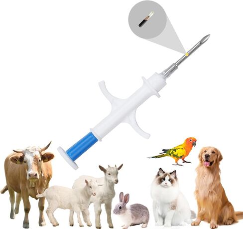 Animal Microchip Pet EM4305 Microchip 134.2KHz FDX-B 20 Pack Animal ID Chip Syringe International Standard (1.25x7mm 20 Pack) in Kuwait