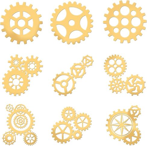 OLYCRAFT 9Pcs Leaf Pattern Golden Brass Stickers Gold Stamping Stickers Leaves Self-adhesive Metal Stickers for Card Making, Scrapbook, DIY Arts Crafts 1.6x1.6 Inch in Saudi Arabia