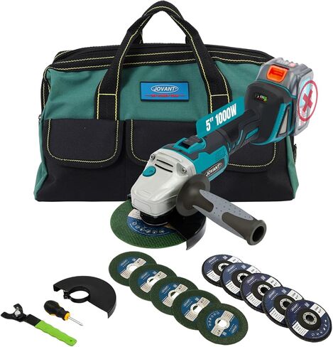 Grinder Tool 5" Cordless Power Grinder Power Angle Grinders with 20V Battery and Charger Brushless Motor for Metal Cutting/Polishing/Sharpening/Removing Rust in Kuwait