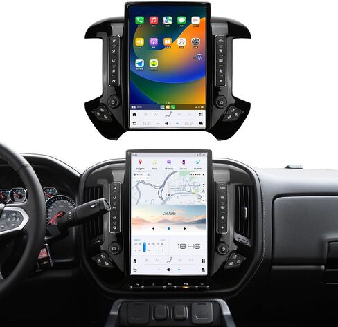 ستيريو سيارة بشاشة عمودية Android 13 لسيارة شيفروليه سيلفرادو جي إم سي سييرا 2013-2019 وحدة رأس بديلة لترقية الراديو Android auto Bluetooth carplay GPS Navigation (OEM شاشة 8 بوصة) in Kuwait