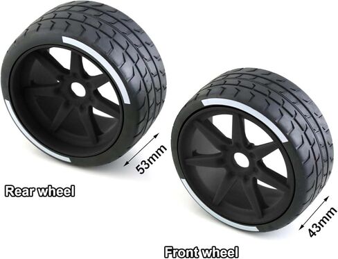 1/7 مقياس الإطارات RC والعجلات البلاستيكية مجموعة ، 7 مم أجزاء ترقية عجلة السداسي لمدة 1: 7 ARRMA جناية FSR RC شاحنة سيارة (أخضر) in Kuwait