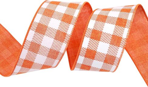 2.5 Inch Wired Edge Burlap Ribbon, Blue Gingham Plaid Checked Ribbons, Easter Ribbons Summer Spring Wired Ribbon,for Gift Wrapping, Wreath, Crafts Home Decoration, Easter Decor (10yds) in Kuwait