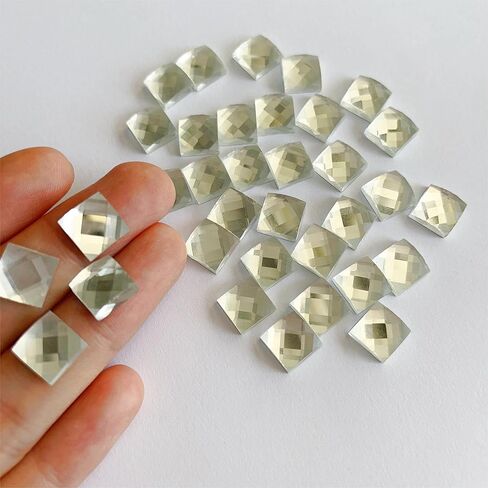 NUO RUI 100 Pcs Gold Mirror Mosaic Tiles, Mini Square Mirrors for Arts Crafts Projects (Gold) in Kuwait