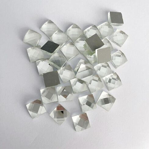 NUO RUI 100 Pcs Gold Mirror Mosaic Tiles, Mini Square Mirrors for Arts Crafts Projects (Gold) in Kuwait