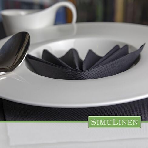 SimuLinen Disposable Dinner Napkins, Biodegradable for Parties, Showers, Luncheons – White with Pink Orchid, 15.5"x15.5", Pack of 50 in Saudi Arabia