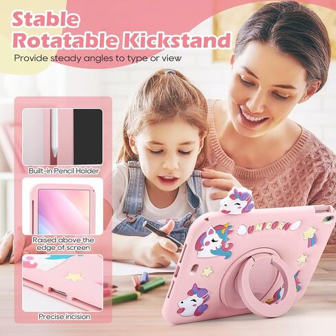 لجهاز iPad Air الجيل السادس 11 بوصة M2 2024، iPad 10th Gen 10.9 بوصة 2022 حافظة لطيفة للأطفال Kawaii غطاء للأولاد رائد فضاء كرتوني ثلاثي الأبعاد مع حامل بمقبض دوار وحزام حافظة من السيليكون الناعم in Saudi Arabia