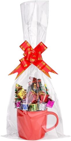Awpeye Cellophane Bags 50 Pack, Cellophane Gift Bags, Cellophane Wide Clear Bags For Mugs, Wine Bottles And Small Baskets 2 Mil Thick in Saudi Arabia