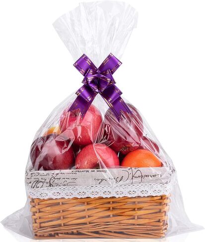 Awpeye Cellophane Bags 50 Pack, Cellophane Gift Bags, Cellophane Wide Clear Bags For Mugs, Wine Bottles And Small Baskets 2 Mil Thick in Saudi Arabia