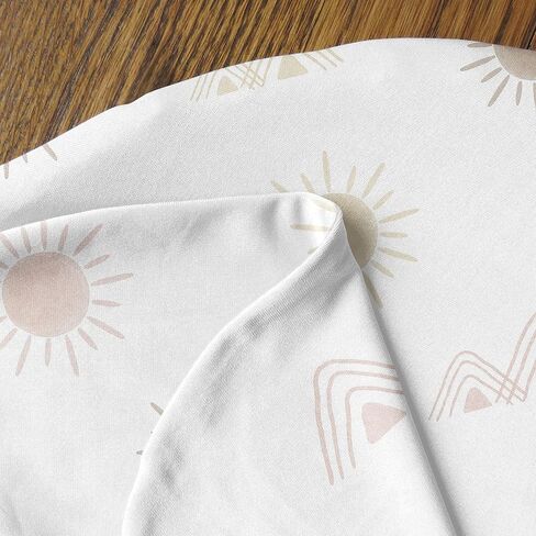 Sweet Jojo Designs Boho Desert Sun غطاء وسادة للرضاعة الطبيعية غطاء وسادة للرضاعة الطبيعية للأطفال حديثي الولادة من زجاجة الرضاعة الطبيعية، وسادة غير متضمنة، وردي أحمر خدود، بنفسجي ذهبي رمادي داكن، ألوان مائية بوهيمية جنوب غرب in Kuwait