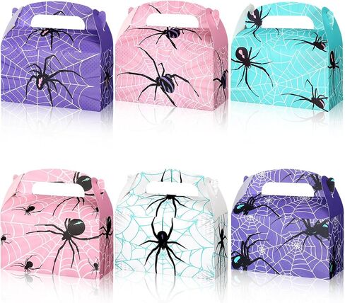 Kosiz 30 Pcs Spider Birthday Party Supplies Spider Party Favor Boxes Gable Gift Boxes Hero Game Theme Style Favors Goodie Fill up the Birthday Gift Bags(Spider) in Saudi Arabia
