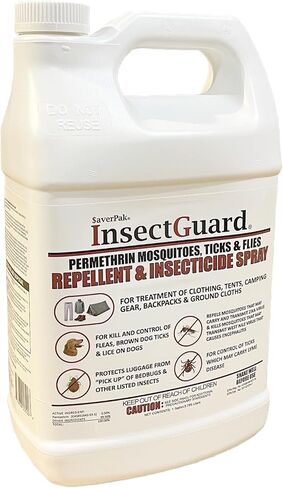 InsectGuard Permethrin Mosquitoes, Ticks and Flies Repellent & Insecticide Spray for Pet Dog Horse Blanket Bed Kennel Stables & More - Gallon (128oz) in Kuwait