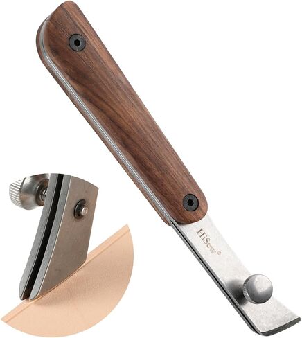 HiSew Leather Edge Creaser - Adjustable Distance, Stainless Steel, Black Walnut Handle, 1.5mm Line Width, Tools for Leather Crafting and Working (New Handle Style) in Saudi Arabia