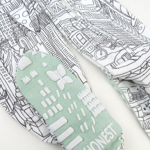 بيجامة HonestBaby غير قابلة للانزلاق من قطعة واحدة للنوم بسحاب أمامي Pjs 100% من القطن العضوي للفتيات الصغيرات in Kuwait