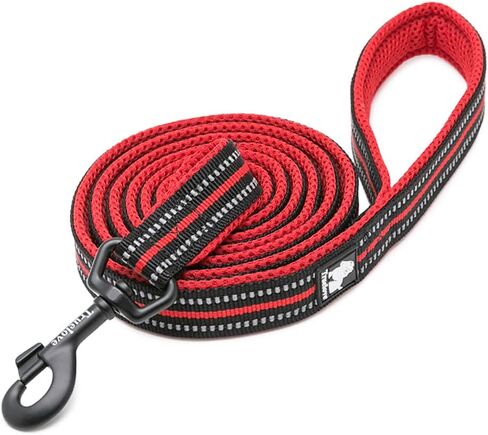 WINHYEPET True Love Dog Leash Nylon Sandwich Fabric Comfort Reflective Safety Washable Dogs Belt Suitable for All Kinds of Dog Breeds Length 200cm Can be Used Together with Harness TLL2112(Red,S) in Saudi Arabia