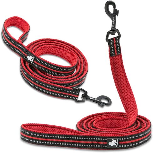 WINHYEPET True Love Dog Leash Nylon Sandwich Fabric Comfort Reflective Safety Washable Dogs Belt Suitable for All Kinds of Dog Breeds Length 200cm Can be Used Together with Harness TLL2112(Red,S) in Saudi Arabia