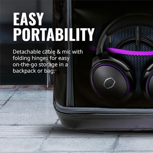 Cooler Master MH670 Gaming Headset with 2.4GHz Wireless, Virtual 7.1 Surround Sound, Durable Aluminum Frame, Detachable Omni-Directional Boom Mic, PC/Console/Mobile Connectivity (MH-670) in Saudi Arabia