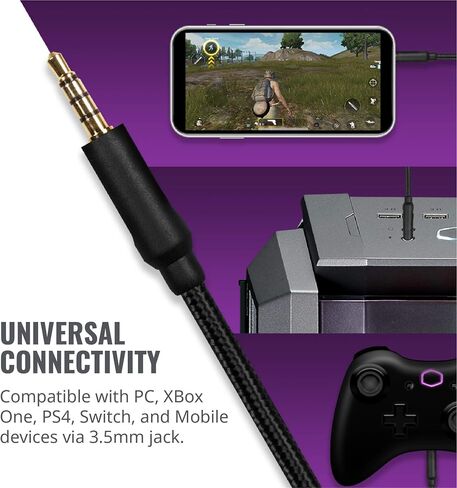 Cooler Master MH670 Gaming Headset with 2.4GHz Wireless, Virtual 7.1 Surround Sound, Durable Aluminum Frame, Detachable Omni-Directional Boom Mic, PC/Console/Mobile Connectivity (MH-670) in Saudi Arabia