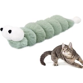 لعبة Paz's Gift Cat Toy Interactive Cat Cat Kick Kick ، ​​بطول 11 قدمًا ، لعبة فروي قابلة للمضغ ، وسادة هريرة مهدئة ， دسمة وسادة القطة