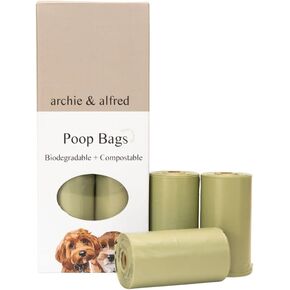 Compostable and Biodegradable dog poop bags | Heavy duty dog waste bags | 10 rolls