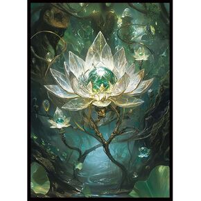 100 pcs TCG/MTG Art Sleeves Card Art, Compatible with Magic: The Gathering (Lotus Theme)