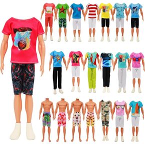 12 عناصر ملابس دمية لأزياء Ken Doll Fashion 6 قمم