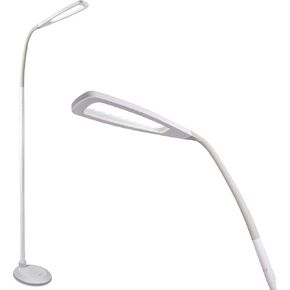 Ottlite Clearsun Flex LED LAMP مع تقنية LED - أدوات التحكم التي تعمل باللمس ، الرقبة القابلة للتعديل ، ميزة الذاكرة الذكية - رائعة للمكتب ، المنزل ، المسكن ، غرفة النوم ، الكلية ، وغرفة المعيشة