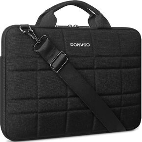 DOMISO 14 Inch Laptop Messenger Shoulder Bag Protective Tablet Case Sleeve for 14" Laptops/New MacBook Pro/Chromebook 14 / Lenovo IdeaPad ThinkPad/HP Pavilion 14 Stream 14 / Dell/MSI, Black