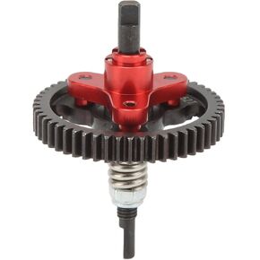 Oumefar 52T Differential Gear Slipper Clutch RC Car Replacement Parts for Traxxas Slash 2WD 1/10 RC Car, Slipper Clutch Assembly, Pinions Gear Set Center Differential Kit (Red)