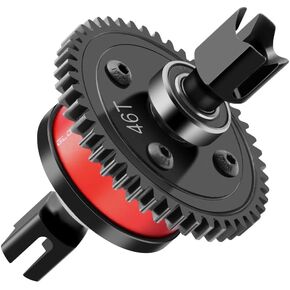 GLOBACT Metal 46T Center Diff Set 40CrMo Differential Gear for Arrma 1/7 Felony Fireteam Infraction Limitless Mojave 1/8 Kraton Notorious Outcast Talion TLR Typhon RC Upgrade Parts Replace ARA310989