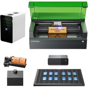 حزمة Rotary Xtool S1 20W مع Safetypro AP2 ومجموعة السلامة ، فئة I Laser Engraver ، 20000 ميجاوات آلة نقش بالليزر
